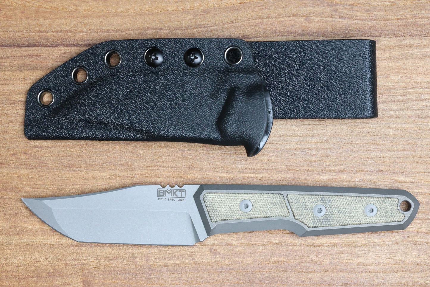 BMKT EXPLORER V2 DARK STONEWASH TITANIUM GREEN CANVAS MICARTA INLAY BOWIE TANTO