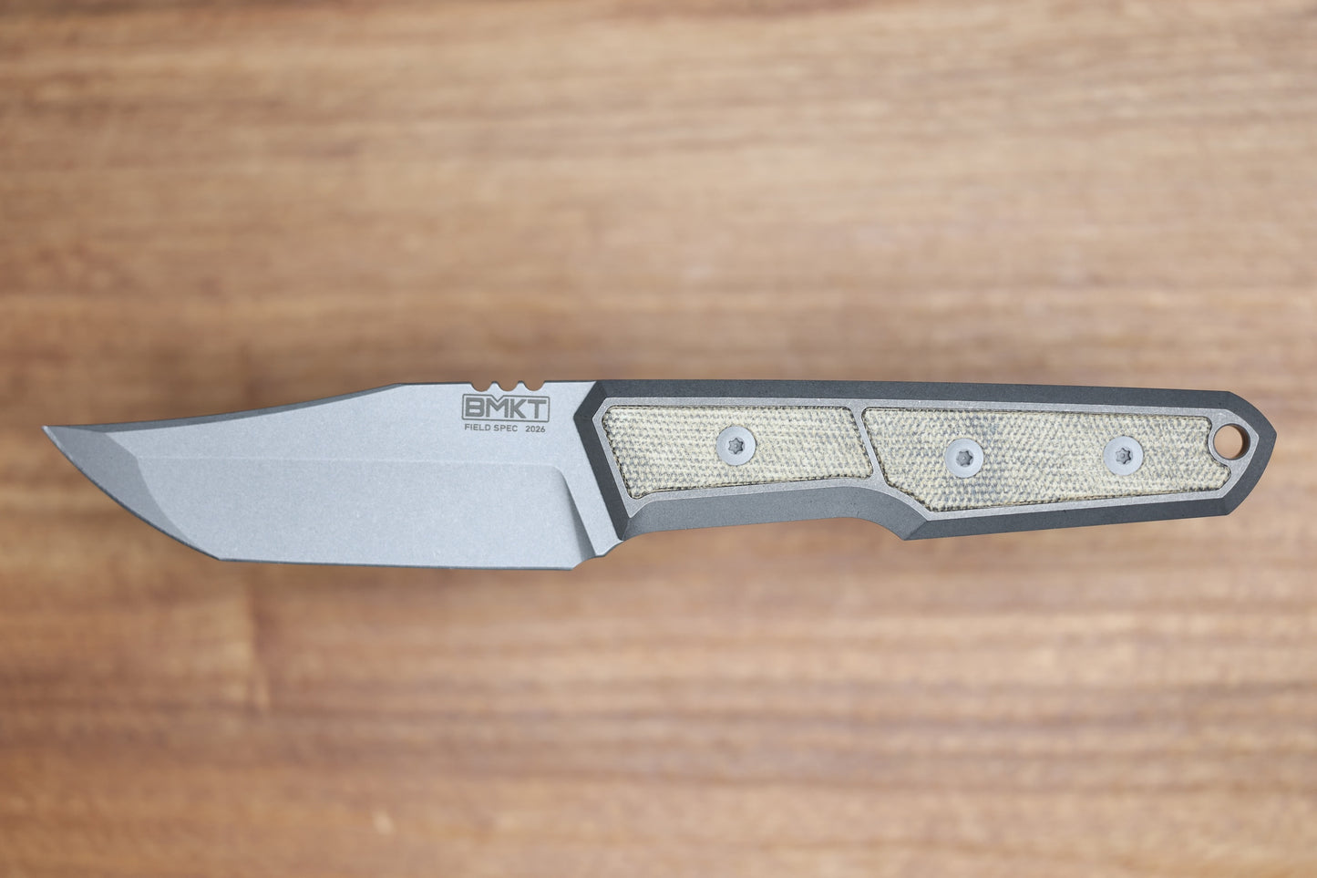 BMKT EXPLORER V2 DARK STONEWASH TITANIUM GREEN CANVAS MICARTA INLAY BOWIE TANTO