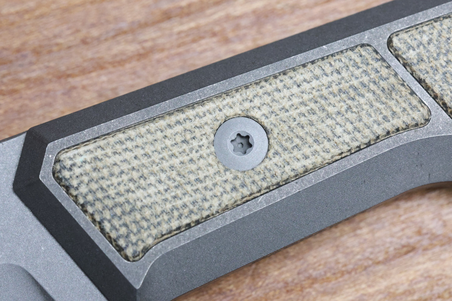 BMKT EXPLORER V2 DARK STONEWASH TITANIUM GREEN CANVAS MICARTA INLAY BOWIE TANTO