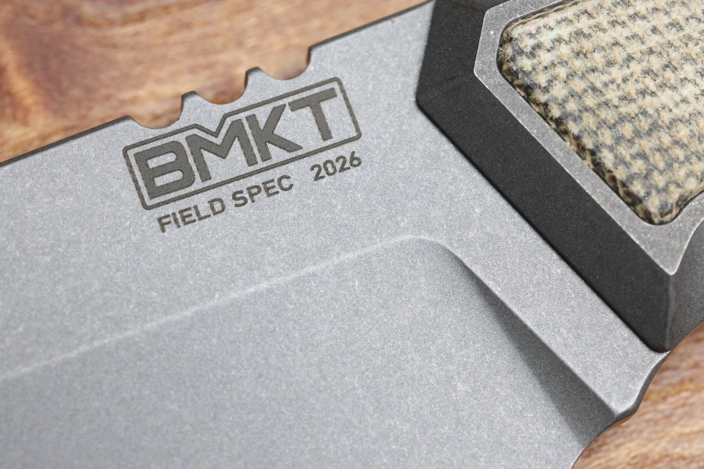 BMKT EXPLORER V2 DARK STONEWASH TITANIUM GREEN CANVAS MICARTA INLAY BOWIE TANTO
