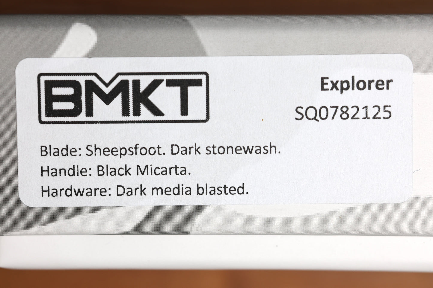 BMKT EXPLORER V2 DARK STONEWASH TITANIUM BLACK CANVAS MICARTA INLAY SHEEPSFOOT