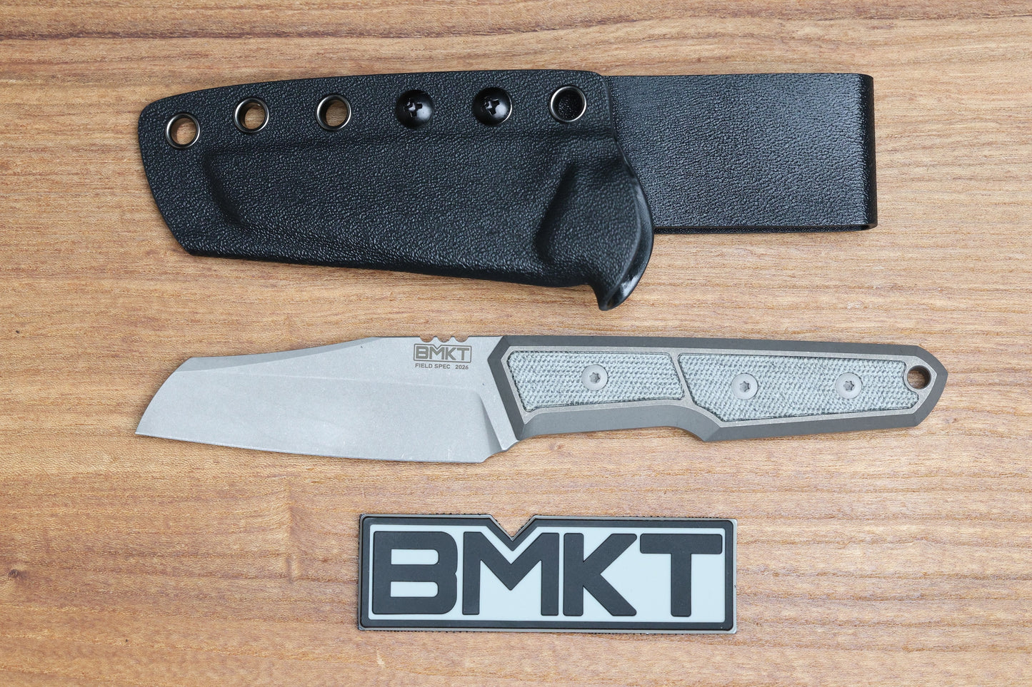 BMKT EXPLORER V2 DARK STONEWASH TITANIUM BLACK CANVAS MICARTA INLAY SHEEPSFOOT