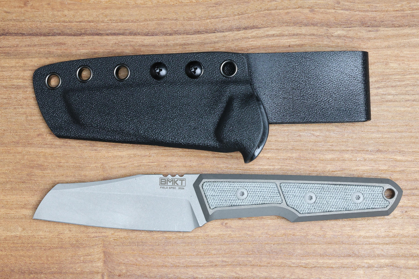 BMKT EXPLORER V2 DARK STONEWASH TITANIUM BLACK CANVAS MICARTA INLAY SHEEPSFOOT