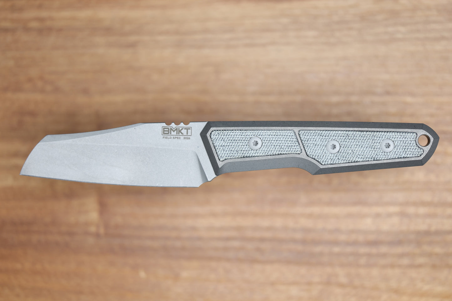 BMKT EXPLORER V2 DARK STONEWASH TITANIUM BLACK CANVAS MICARTA INLAY SHEEPSFOOT