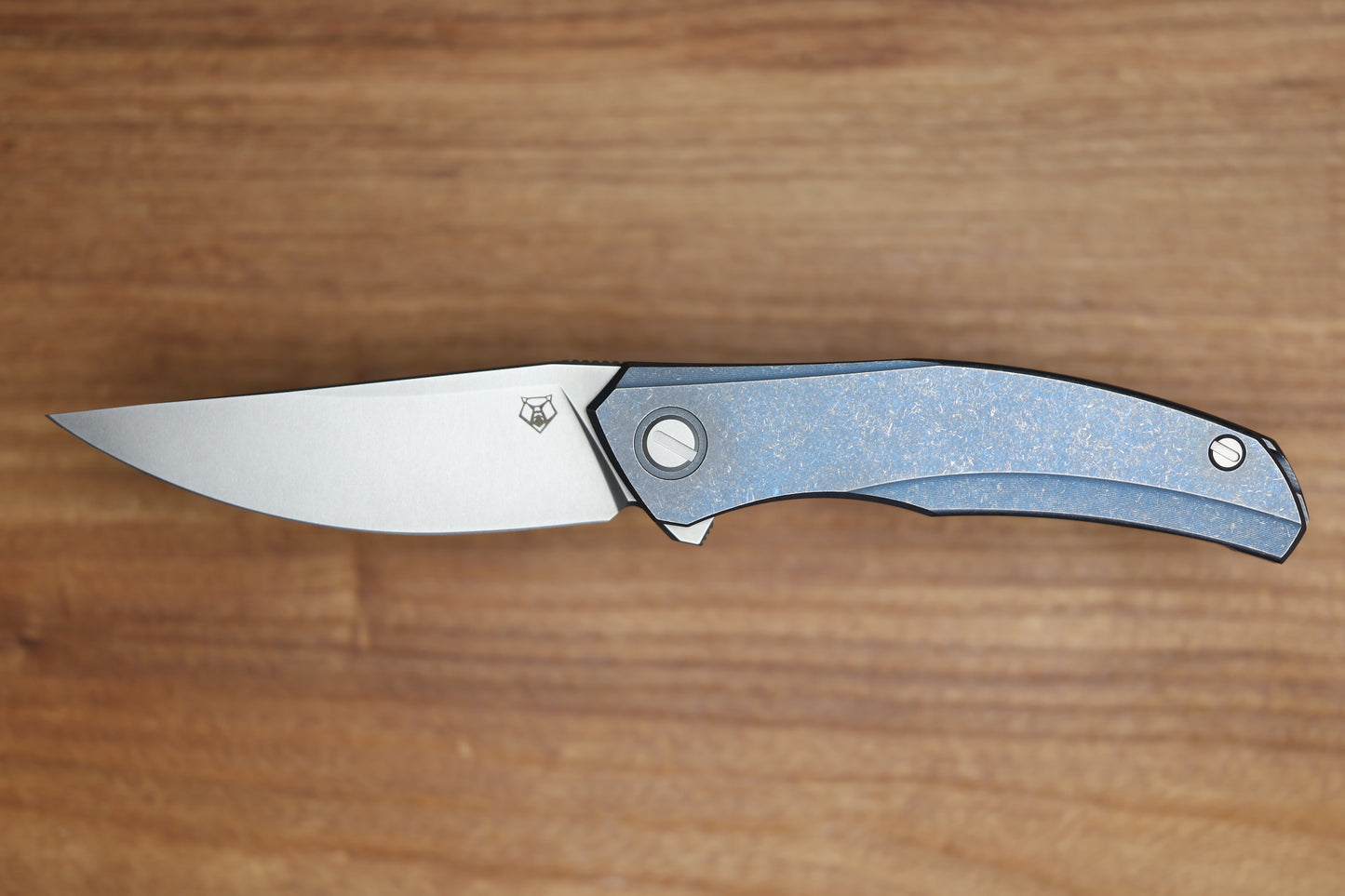 SHIROGOROV URSUS Q95 TI - BLUE TITANIUM HANDLE - ELMAX BLADE - MRBS