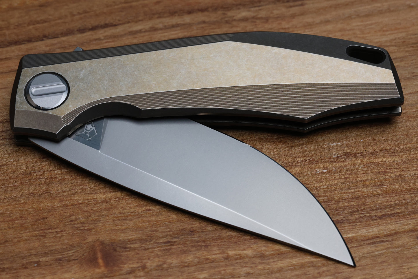 SHIROGOROV RKMP B - M398 BLADE - BRONZE TITANIUM HANDLE - SRRBS (CHARLES MARLOWE DESIGN)
