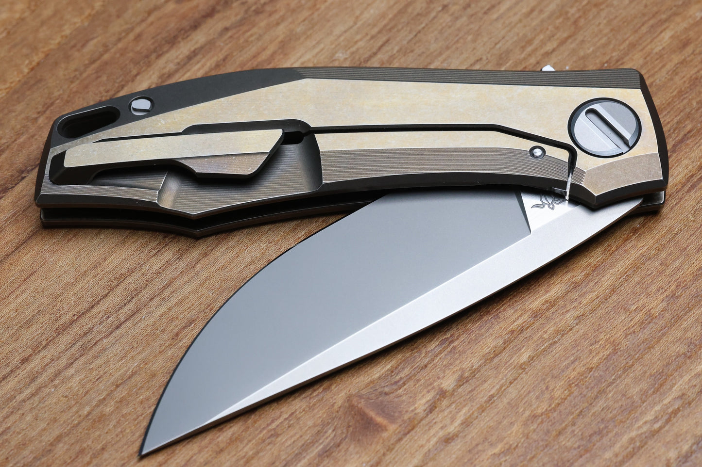 SHIROGOROV RKMP B - M398 BLADE - BRONZE TITANIUM HANDLE - SRRBS (CHARLES MARLOWE DESIGN)