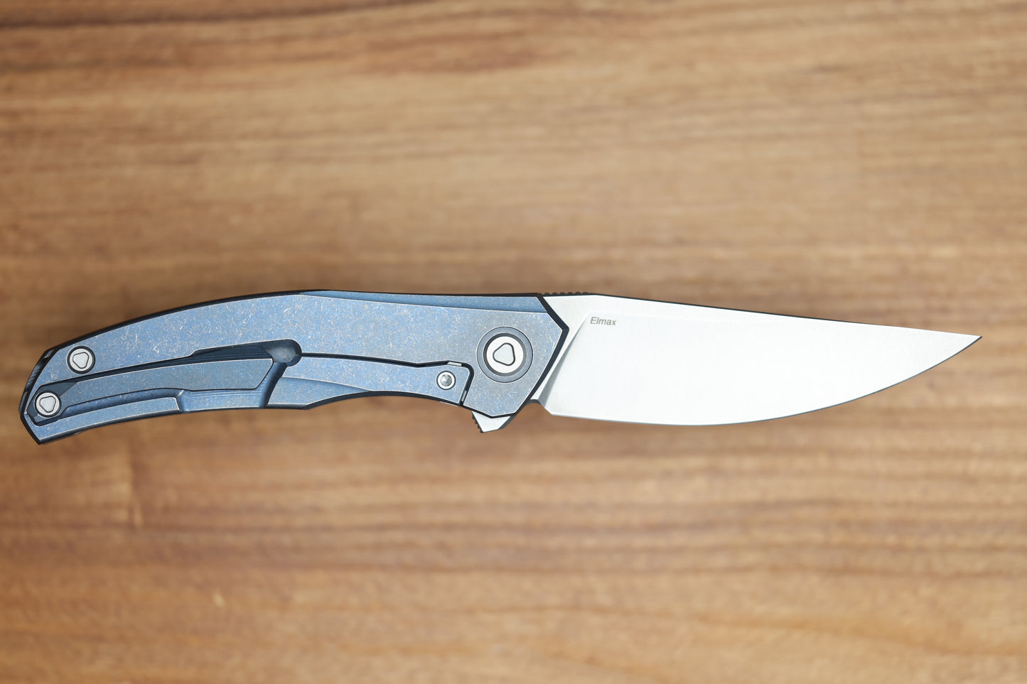 SHIROGOROV URSUS Q95 TI - BLUE TITANIUM HANDLE - ELMAX BLADE - MRBS