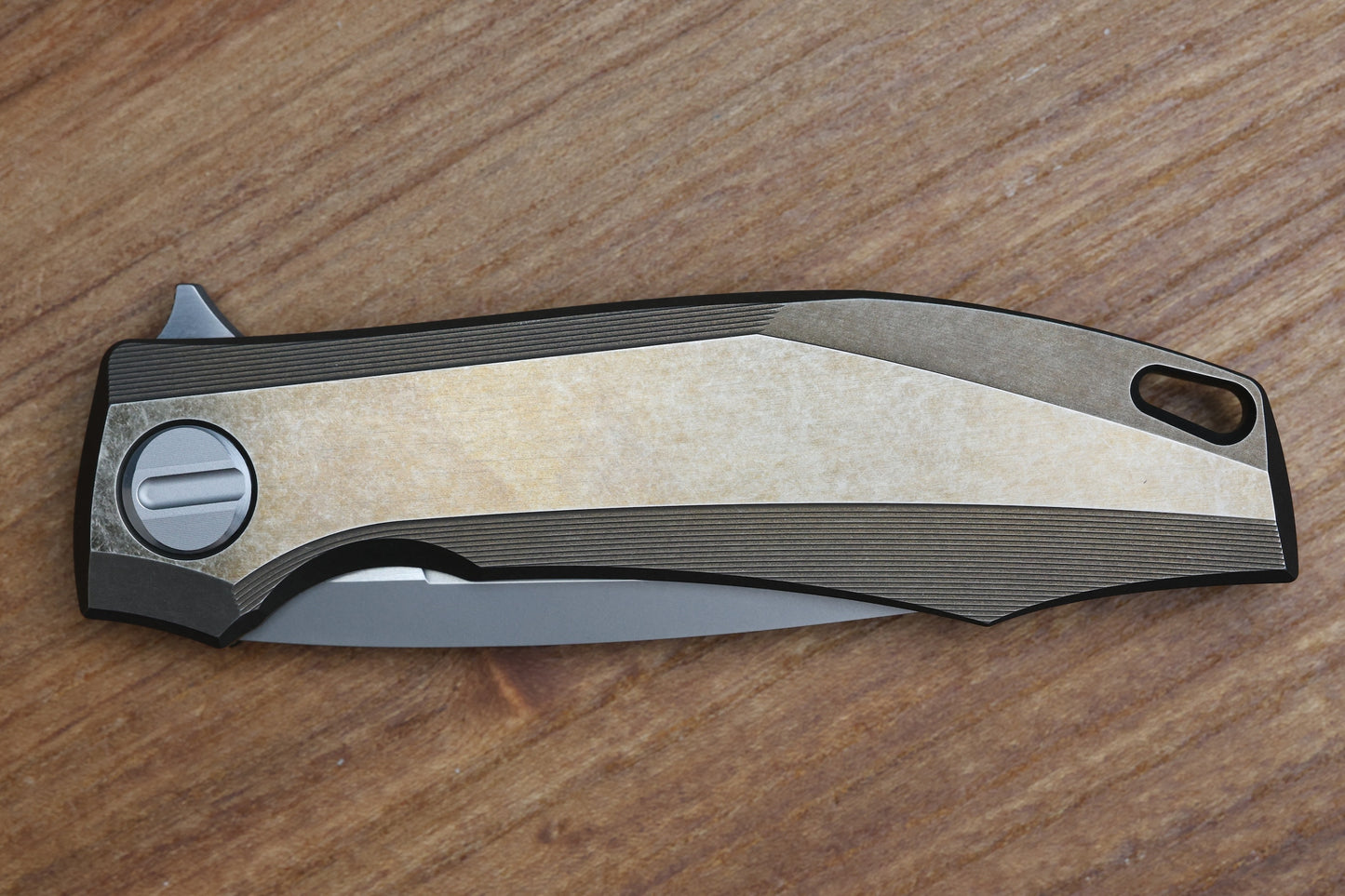 SHIROGOROV RKMP B - M398 BLADE - BRONZE TITANIUM HANDLE - SRRBS (CHARLES MARLOWE DESIGN)