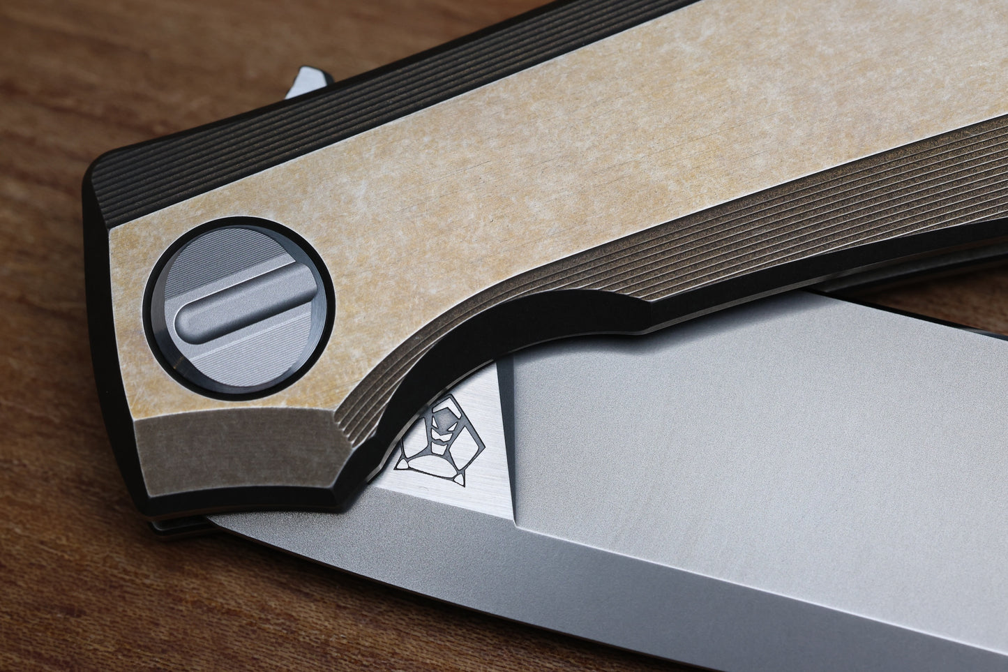 SHIROGOROV RKMP B - M398 BLADE - BRONZE TITANIUM HANDLE - SRRBS (CHARLES MARLOWE DESIGN)