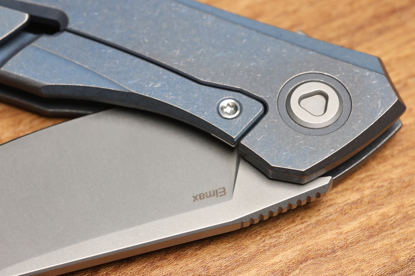 SHIROGOROV URSUS Q95 TI - BLUE TITANIUM HANDLE - ELMAX BLADE - MRBS
