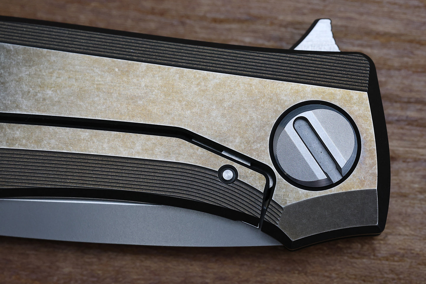 SHIROGOROV RKMP B - M398 BLADE - BRONZE TITANIUM HANDLE - SRRBS (CHARLES MARLOWE DESIGN)
