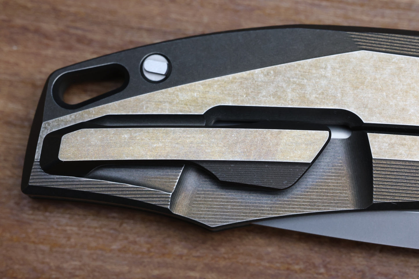 SHIROGOROV RKMP B - M398 BLADE - BRONZE TITANIUM HANDLE - SRRBS (CHARLES MARLOWE DESIGN)