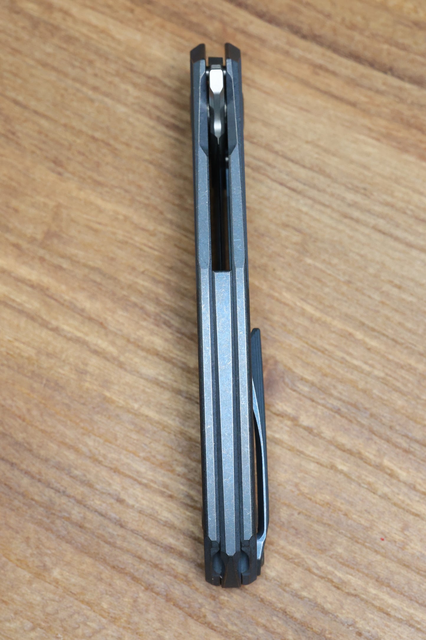 SHIROGOROV URSUS Q95 TI - BLUE TITANIUM HANDLE - ELMAX BLADE - MRBS