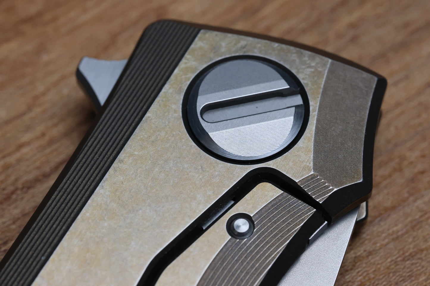 SHIROGOROV RKMP B - M398 BLADE - BRONZE TITANIUM HANDLE - SRRBS (CHARLES MARLOWE DESIGN)