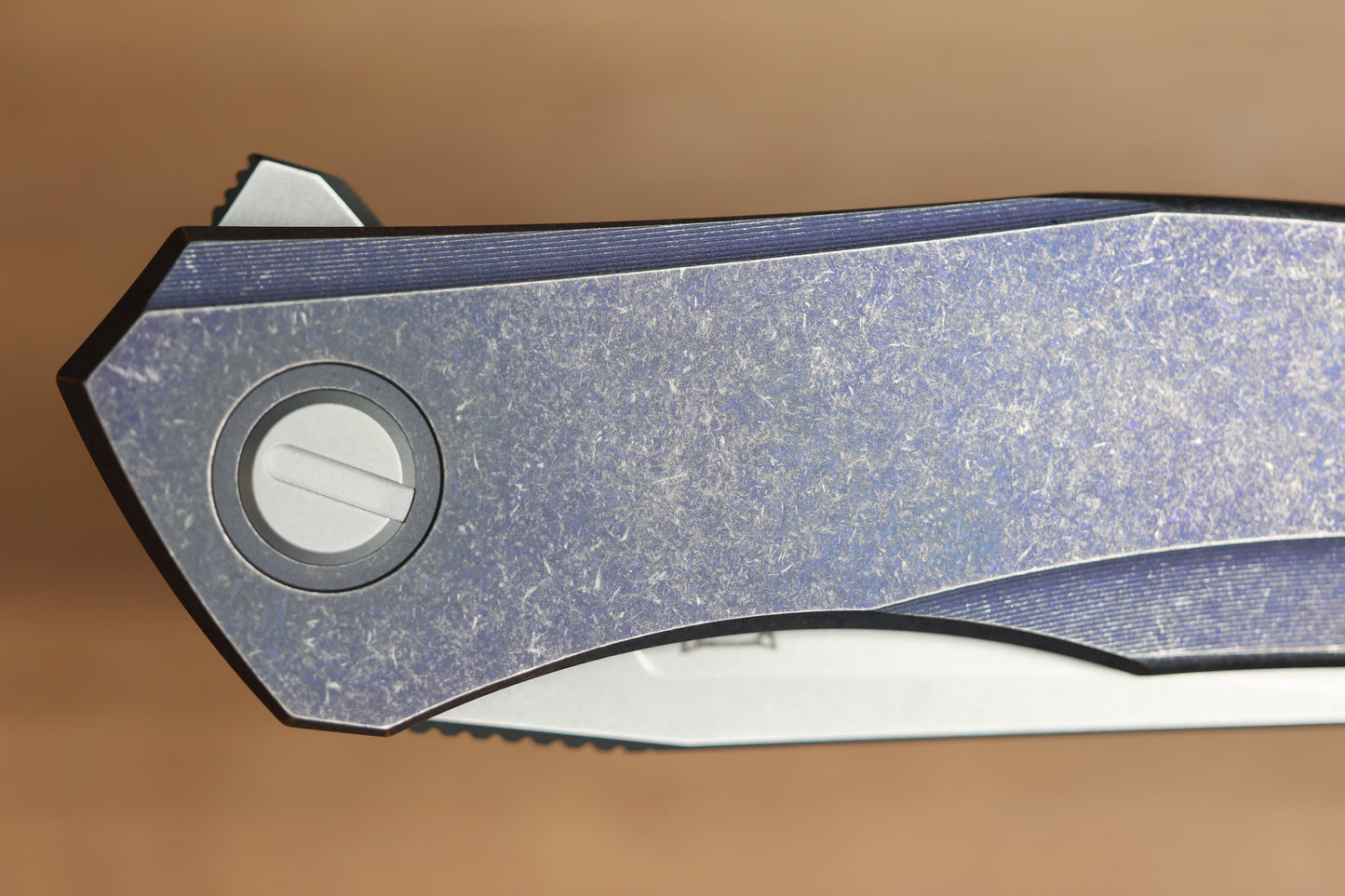 SHIROGOROV URSUS Q95 TI - PURPLE TITANIUM HANDLE - ELMAX BLADE - MRBS