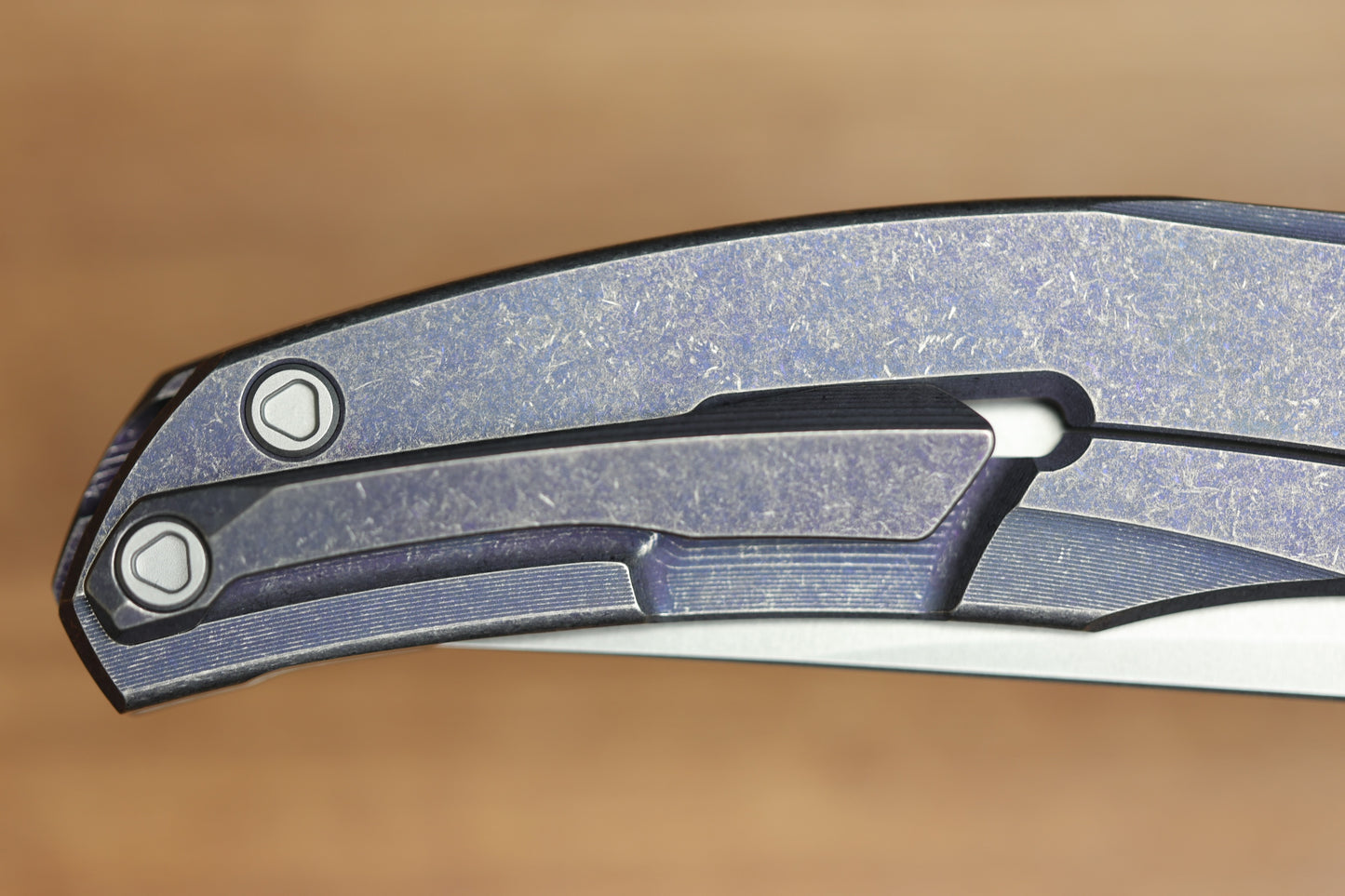 SHIROGOROV URSUS Q95 TI - PURPLE TITANIUM HANDLE - ELMAX BLADE - MRBS