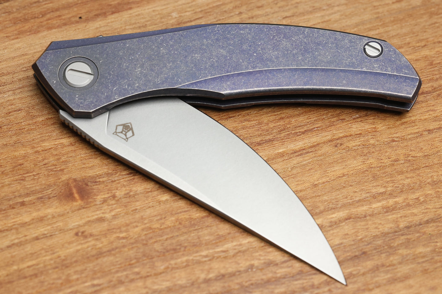 SHIROGOROV URSUS Q95 TI - PURPLE TITANIUM HANDLE - ELMAX BLADE - MRBS