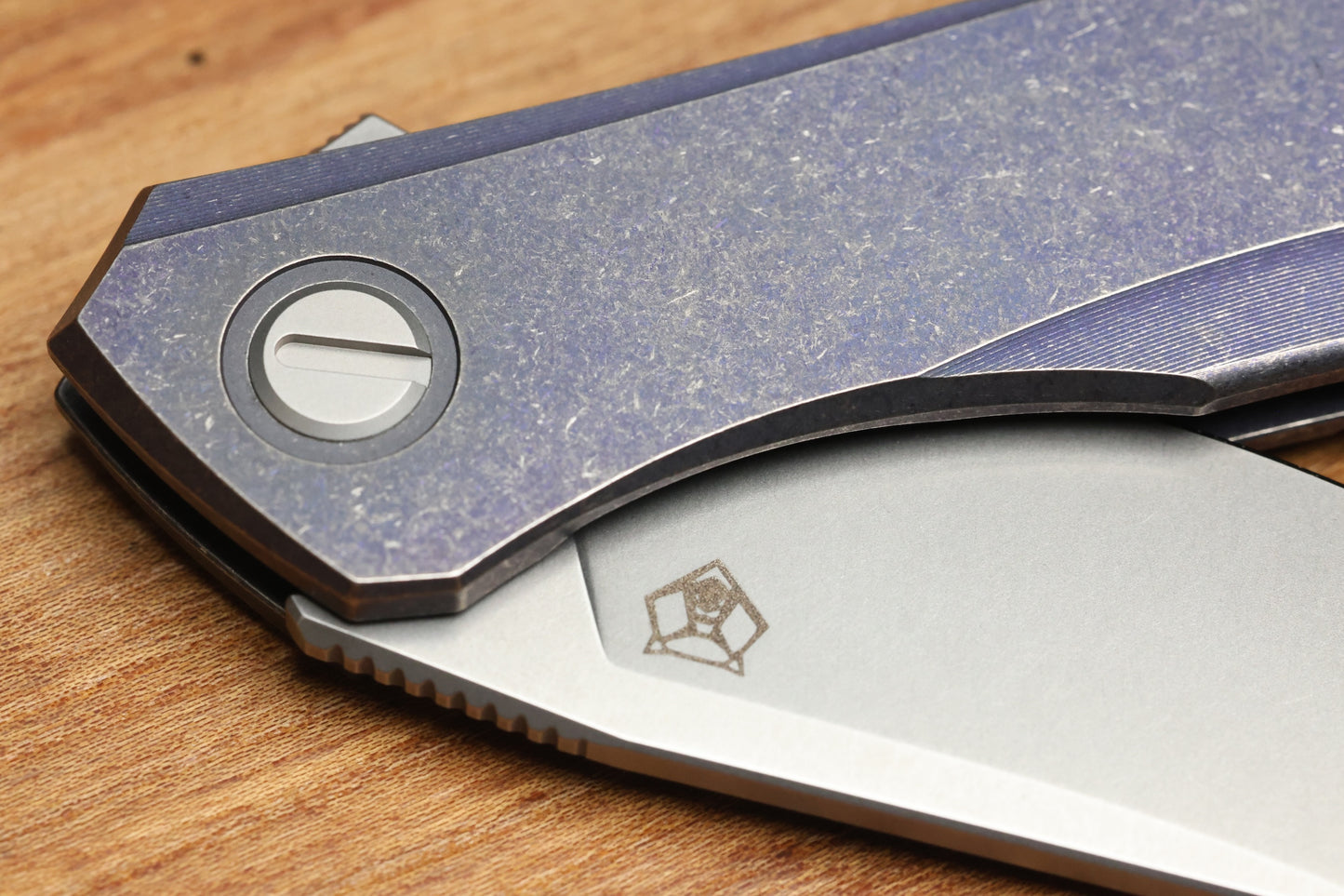SHIROGOROV URSUS Q95 TI - PURPLE TITANIUM HANDLE - ELMAX BLADE - MRBS