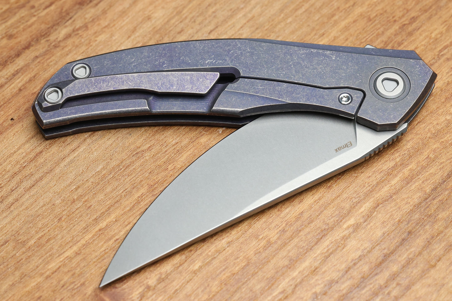 SHIROGOROV URSUS Q95 TI - PURPLE TITANIUM HANDLE - ELMAX BLADE - MRBS