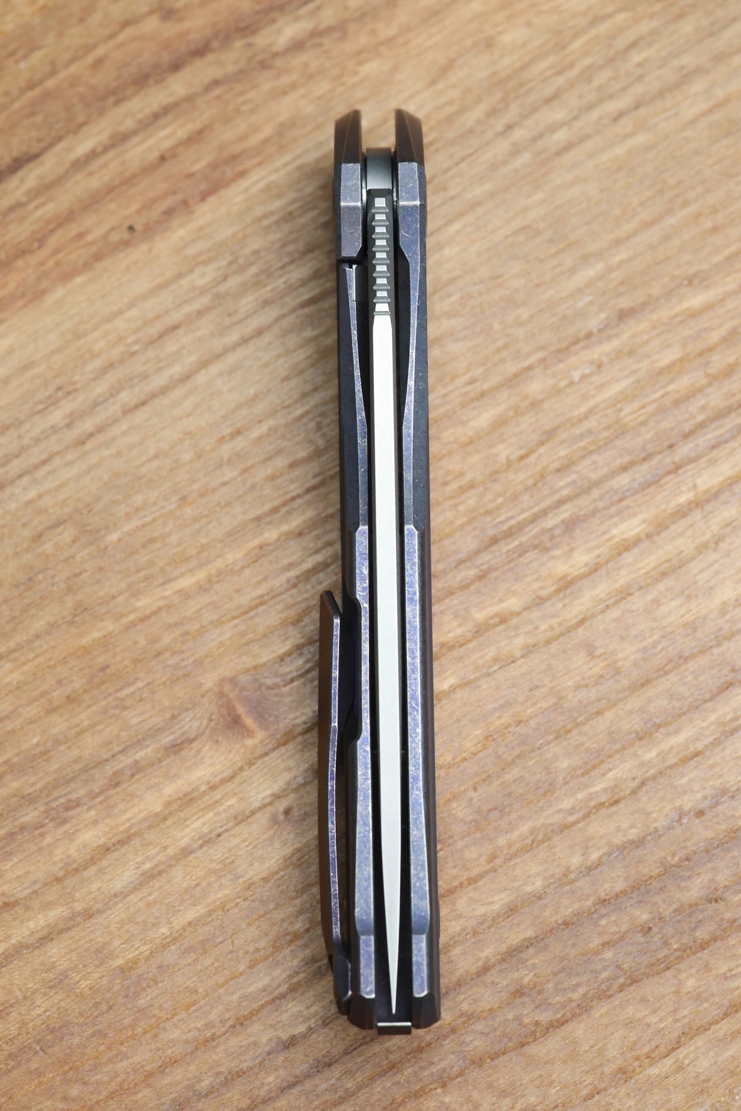 SHIROGOROV URSUS Q95 TI - PURPLE TITANIUM HANDLE - ELMAX BLADE - MRBS