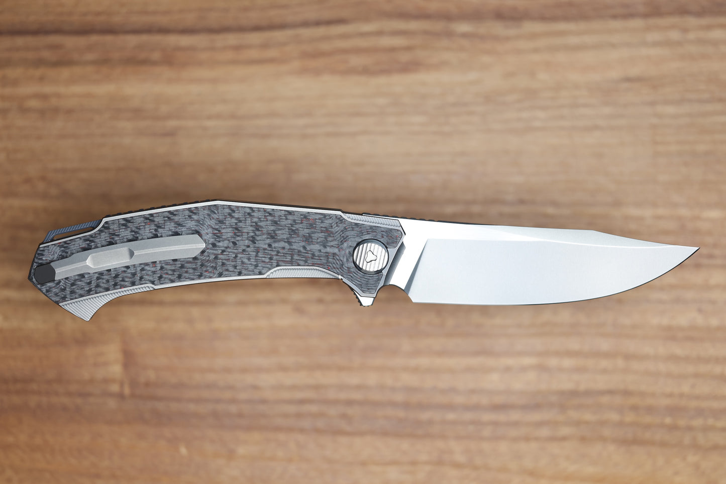 SHIROGOROV PIKE - MAGNACUT BLADE - TITANIUM/RED CARBON FIBER - MRBS (DMITRY SINKEVICH DESIGN)