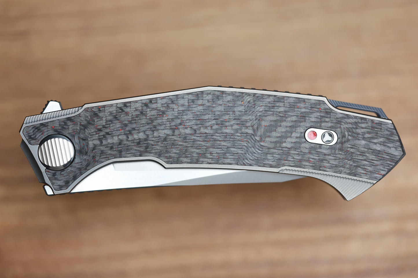 SHIROGOROV PIKE - MAGNACUT BLADE - TITANIUM/RED CARBON FIBER - MRBS (DMITRY SINKEVICH DESIGN)