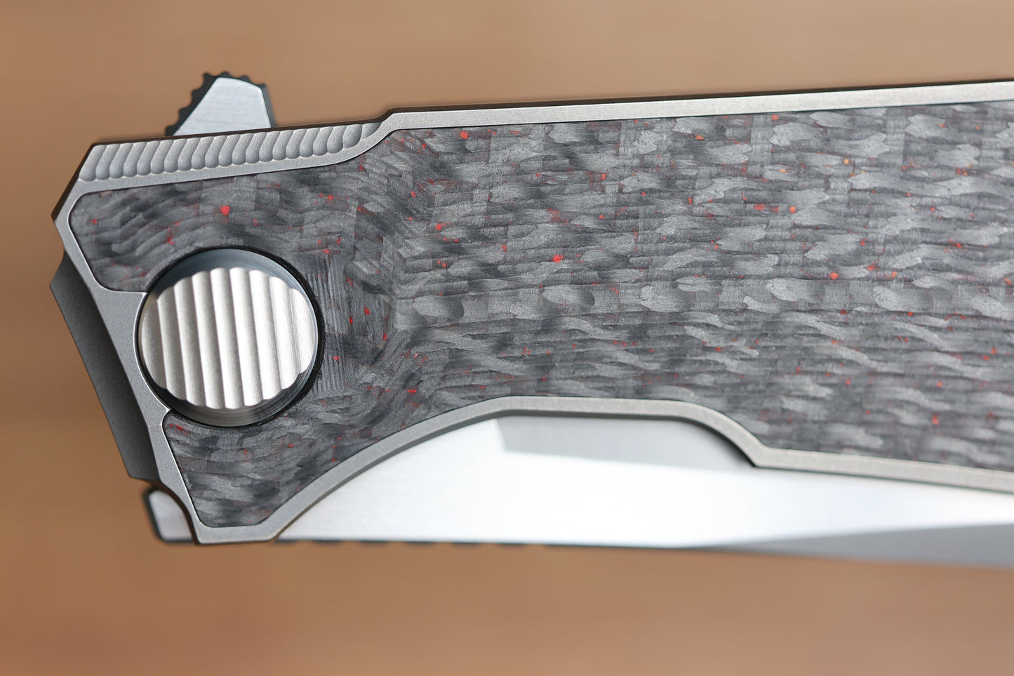 SHIROGOROV PIKE - MAGNACUT BLADE - TITANIUM/RED CARBON FIBER - MRBS (DMITRY SINKEVICH DESIGN)