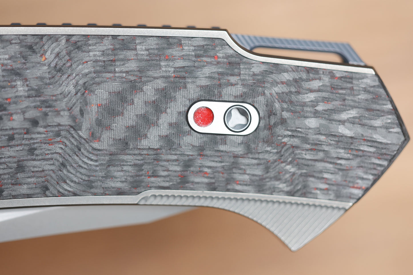 SHIROGOROV PIKE - MAGNACUT BLADE - TITANIUM/RED CARBON FIBER - MRBS (DMITRY SINKEVICH DESIGN)