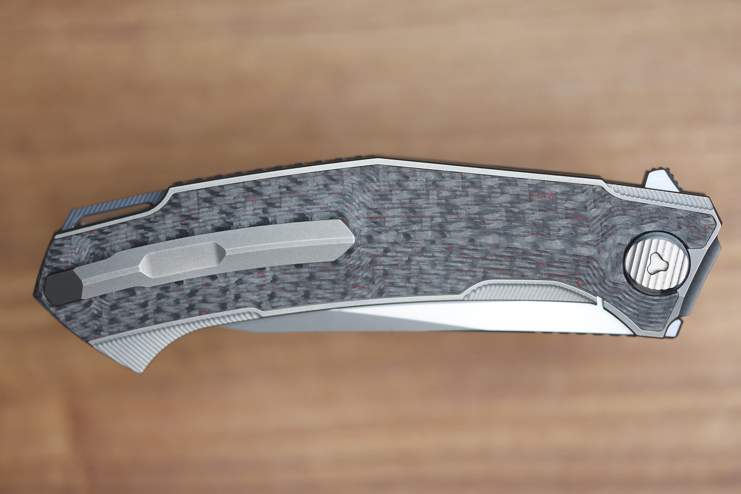 SHIROGOROV PIKE - MAGNACUT BLADE - TITANIUM/RED CARBON FIBER - MRBS (DMITRY SINKEVICH DESIGN)