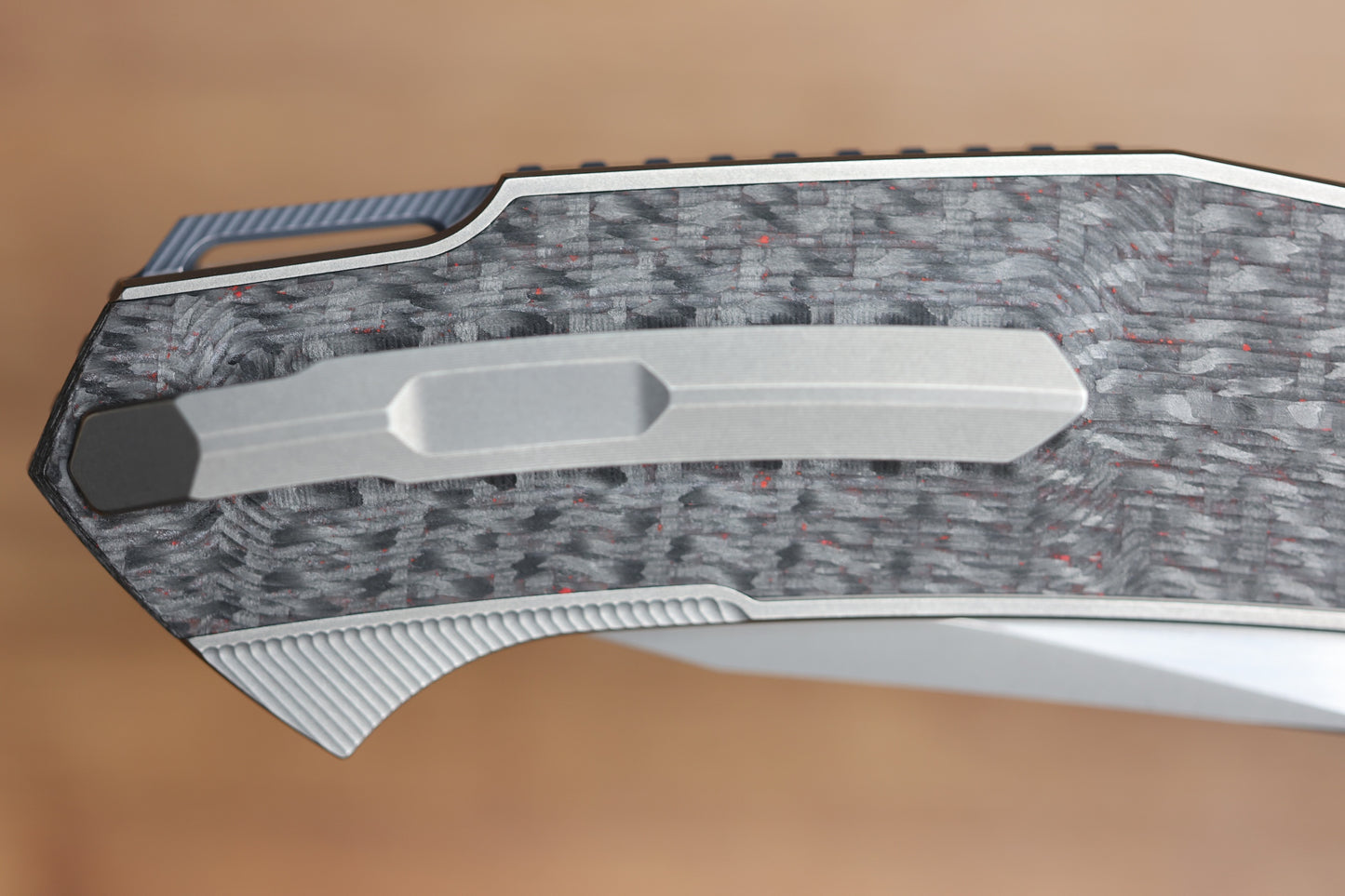 SHIROGOROV PIKE - MAGNACUT BLADE - TITANIUM/RED CARBON FIBER - MRBS (DMITRY SINKEVICH DESIGN)