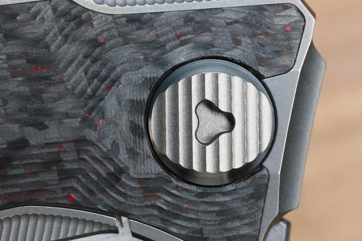 SHIROGOROV PIKE - MAGNACUT BLADE - TITANIUM/RED CARBON FIBER - MRBS (DMITRY SINKEVICH DESIGN)