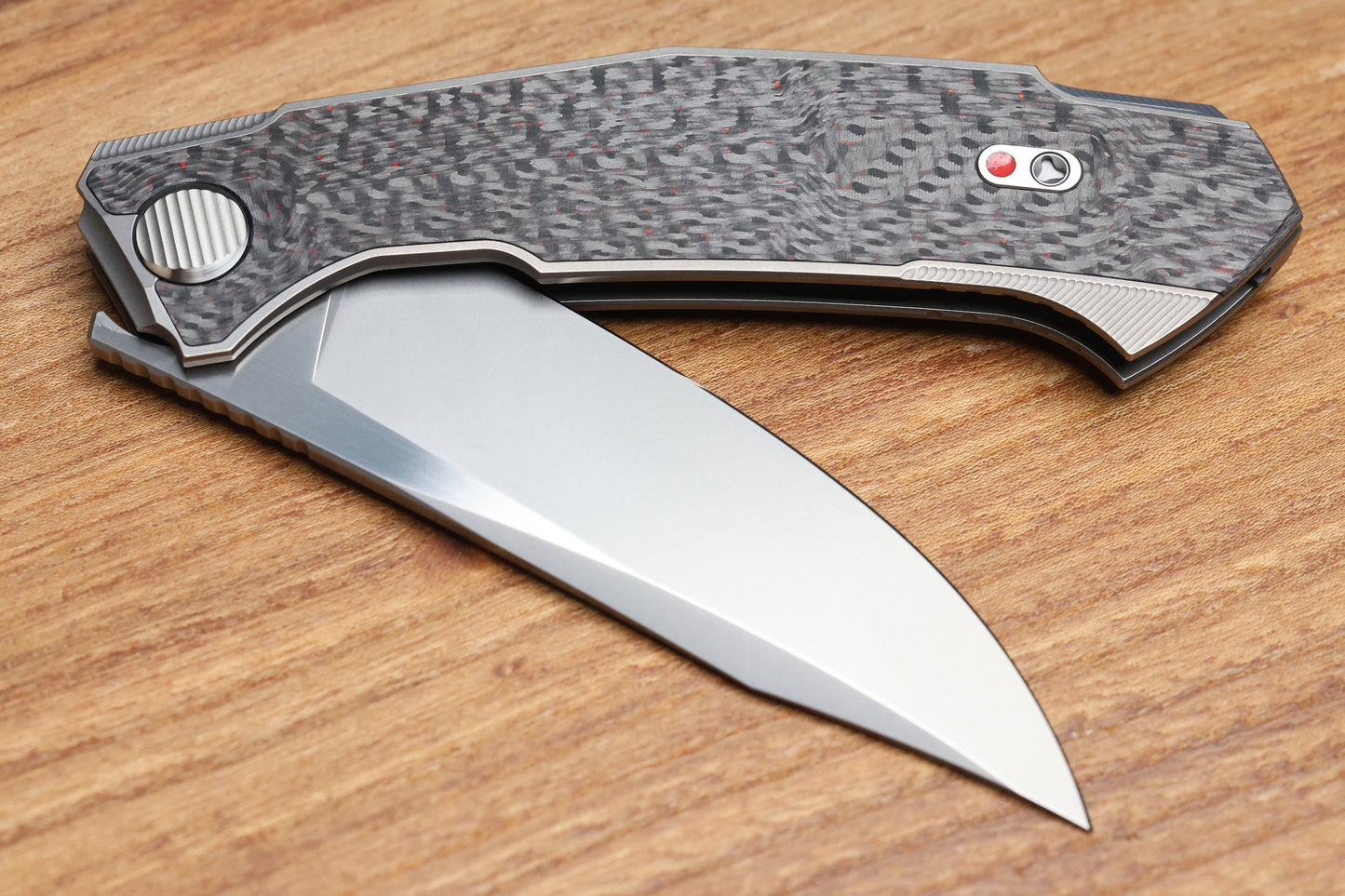 SHIROGOROV PIKE - MAGNACUT BLADE - TITANIUM/RED CARBON FIBER - MRBS (DMITRY SINKEVICH DESIGN)