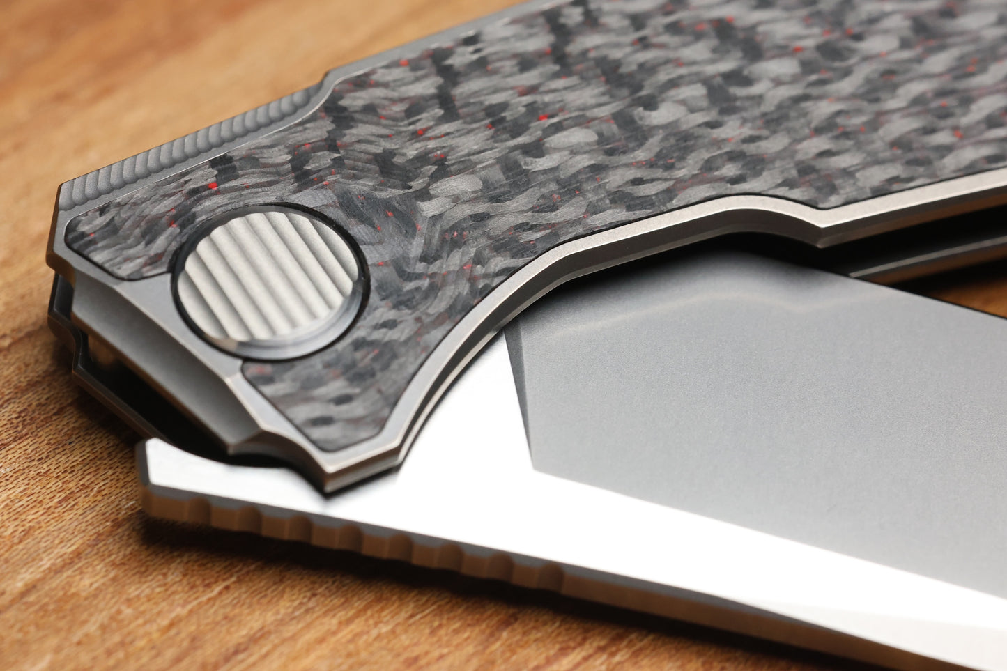 SHIROGOROV PIKE - MAGNACUT BLADE - TITANIUM/RED CARBON FIBER - MRBS (DMITRY SINKEVICH DESIGN)