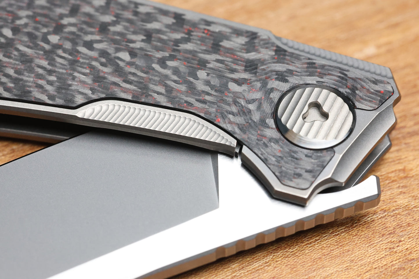 SHIROGOROV PIKE - MAGNACUT BLADE - TITANIUM/RED CARBON FIBER - MRBS (DMITRY SINKEVICH DESIGN)