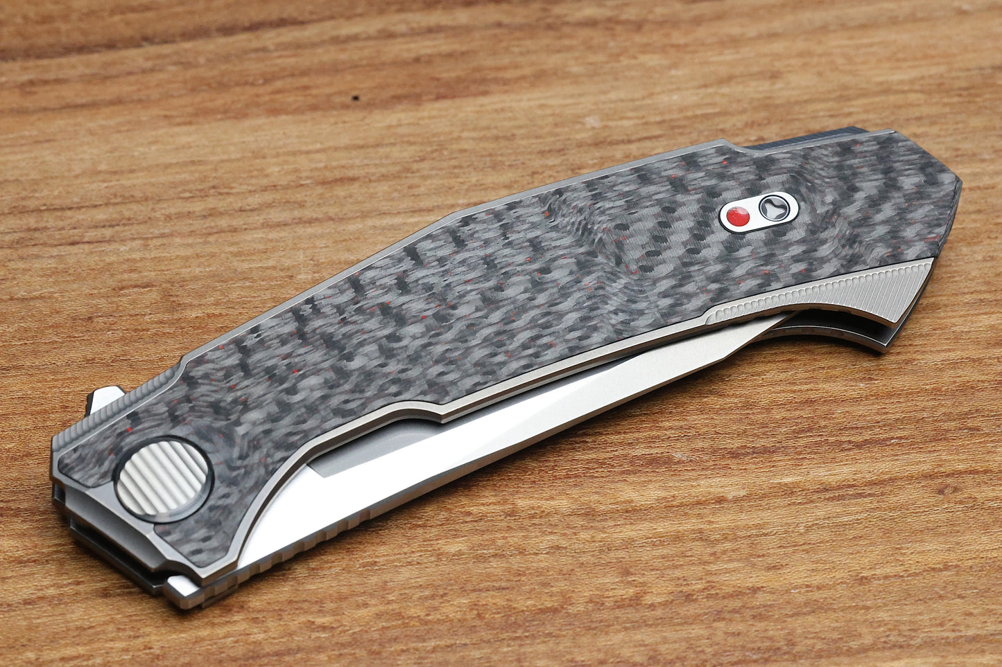 SHIROGOROV PIKE - MAGNACUT BLADE - TITANIUM/RED CARBON FIBER - MRBS (DMITRY SINKEVICH DESIGN)