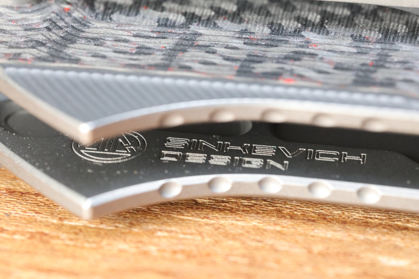 SHIROGOROV PIKE - MAGNACUT BLADE - TITANIUM/RED CARBON FIBER - MRBS (DMITRY SINKEVICH DESIGN)