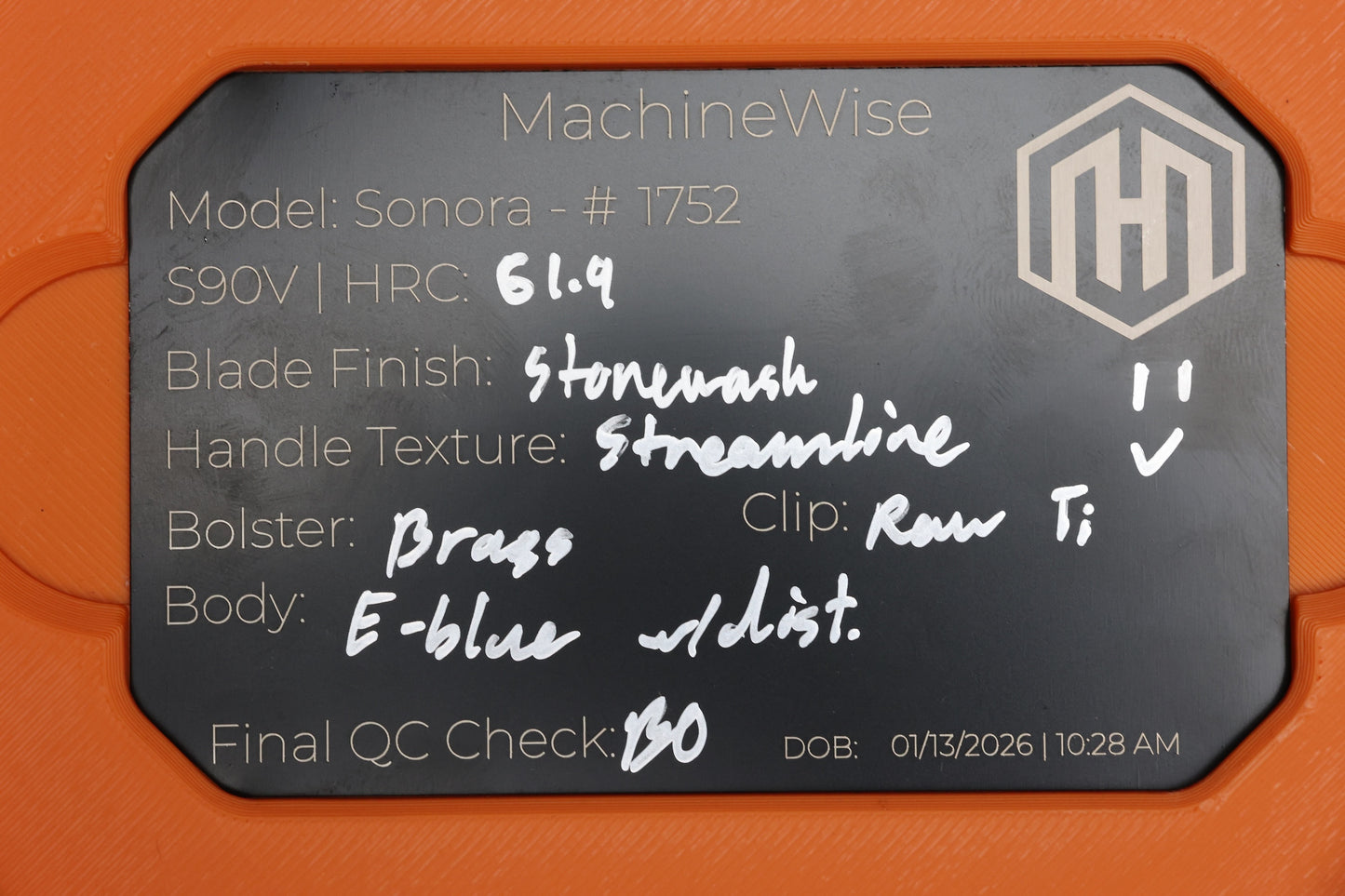 MACHINEWISE SONORA #1752 - INTEGRAL S90V BLADE