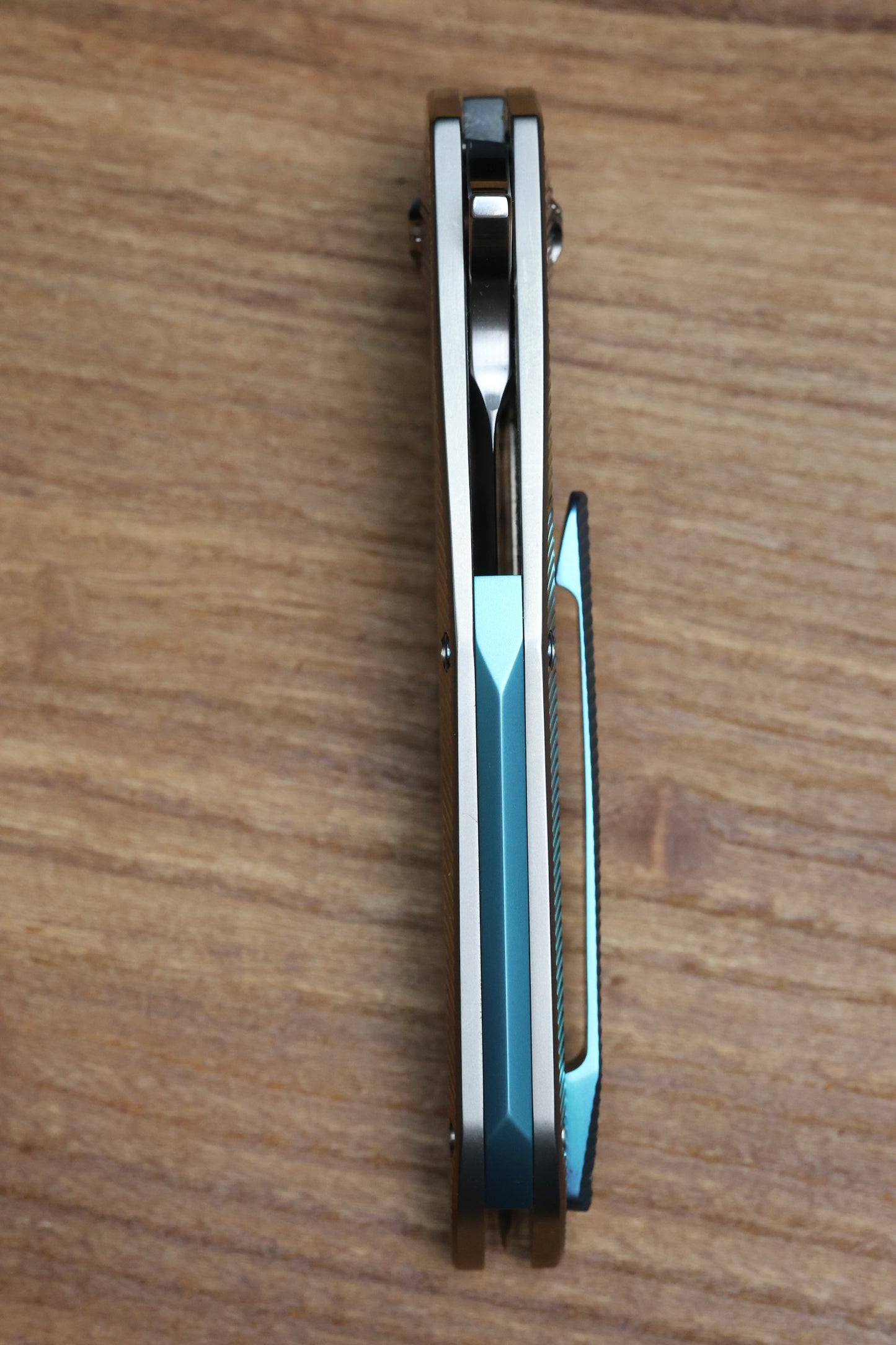 SKIFF MADE BLADES CULPRIT #124 3D MILLED TITANIUM HAND RUBBED CTS-XHP BLADE (PREOWNED)