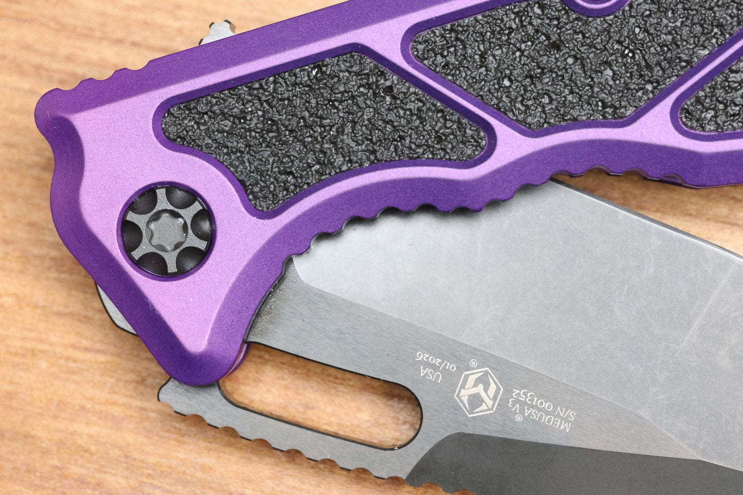 HERETIC KNIVES MEDUSA MANUAL T/E DLC STANDARD PURPLE H009-6A-PU