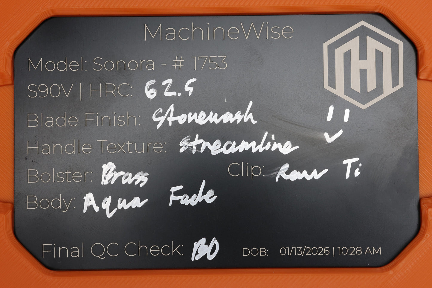 MACHINEWISE SONORA #1753 - INTEGRAL S90V BLADE