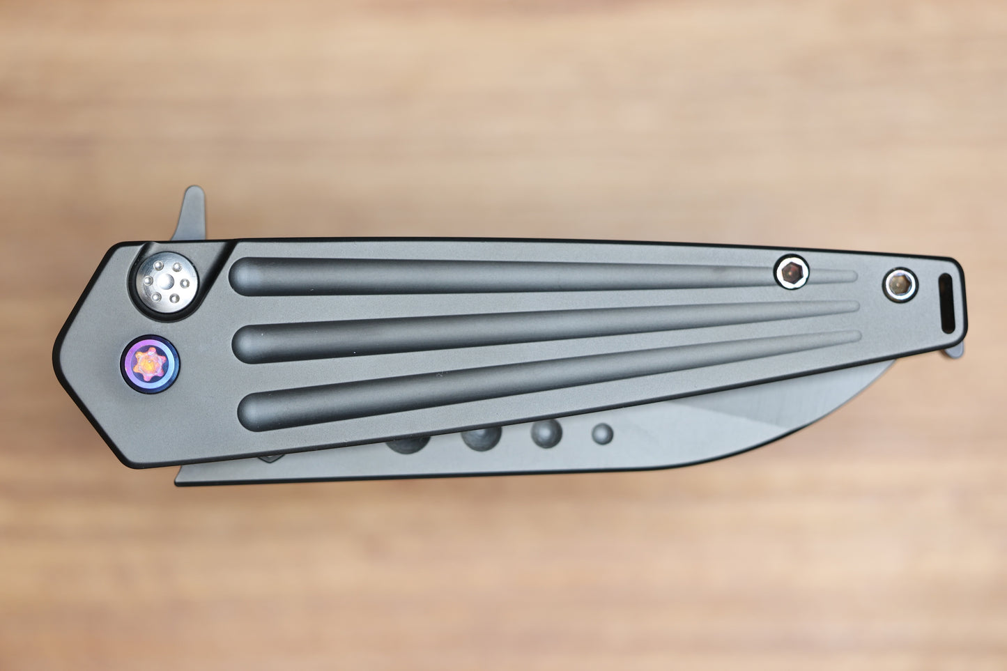MEDFORD NOSFERATU PVD TITANIUM FLIPPER PVD S45VN BLADE (PREOWNED)