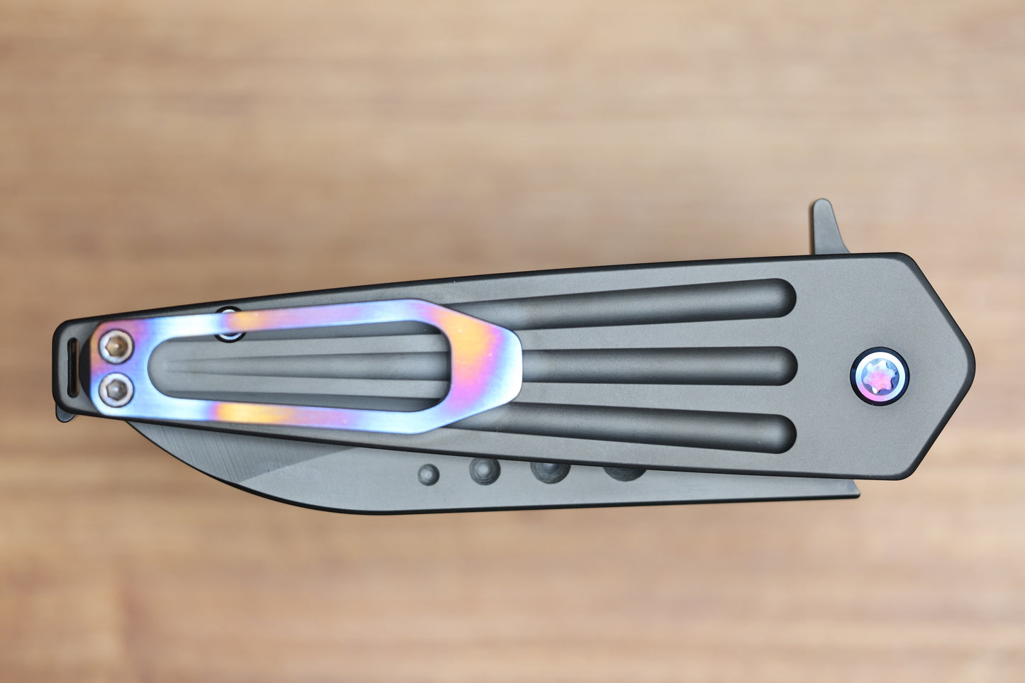 MEDFORD NOSFERATU PVD TITANIUM FLIPPER PVD S45VN BLADE (PREOWNED)