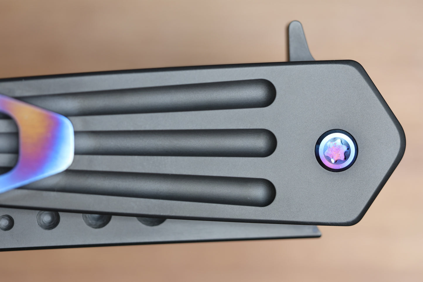 MEDFORD NOSFERATU PVD TITANIUM FLIPPER PVD S45VN BLADE (PREOWNED)