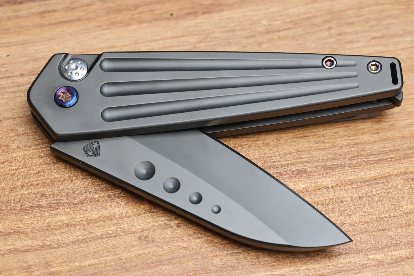MEDFORD NOSFERATU PVD TITANIUM FLIPPER PVD S45VN BLADE (PREOWNED)