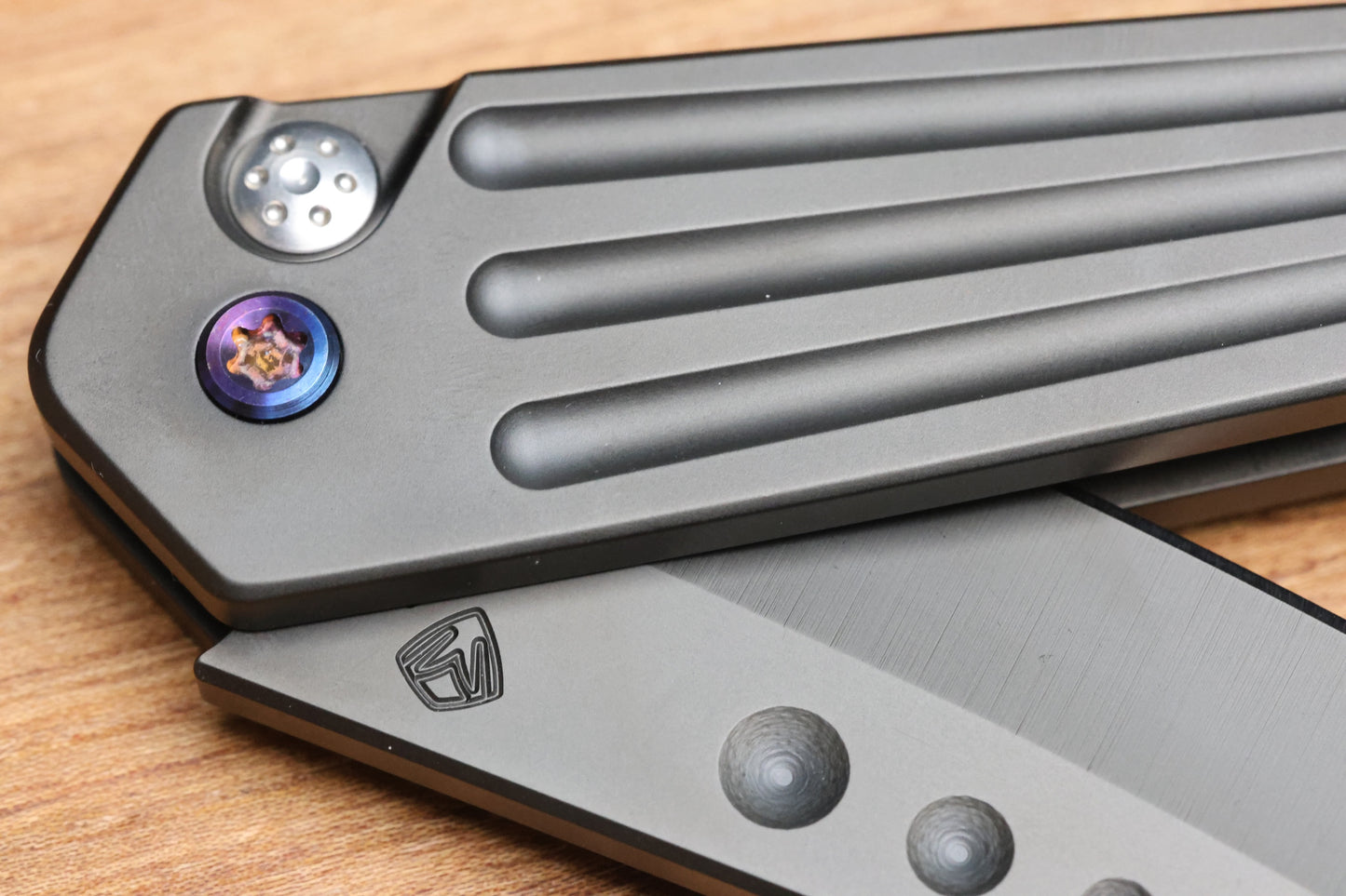MEDFORD NOSFERATU PVD TITANIUM FLIPPER PVD S45VN BLADE (PREOWNED)