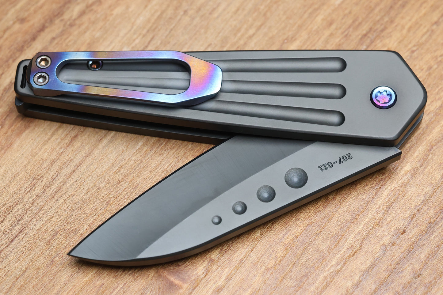 MEDFORD NOSFERATU PVD TITANIUM FLIPPER PVD S45VN BLADE (PREOWNED)