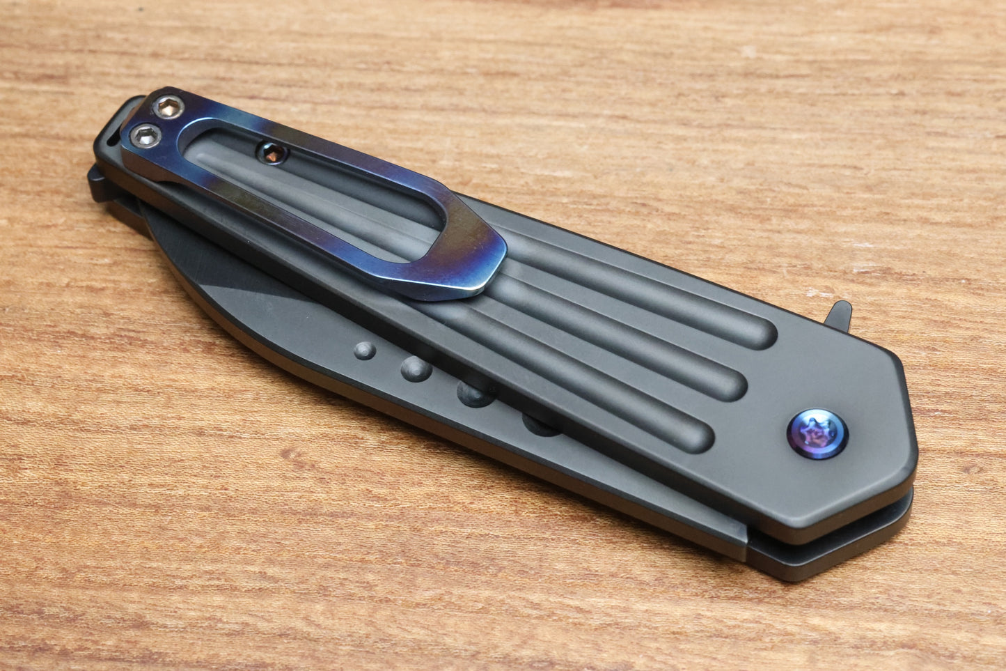 MEDFORD NOSFERATU PVD TITANIUM FLIPPER PVD S45VN BLADE (PREOWNED)