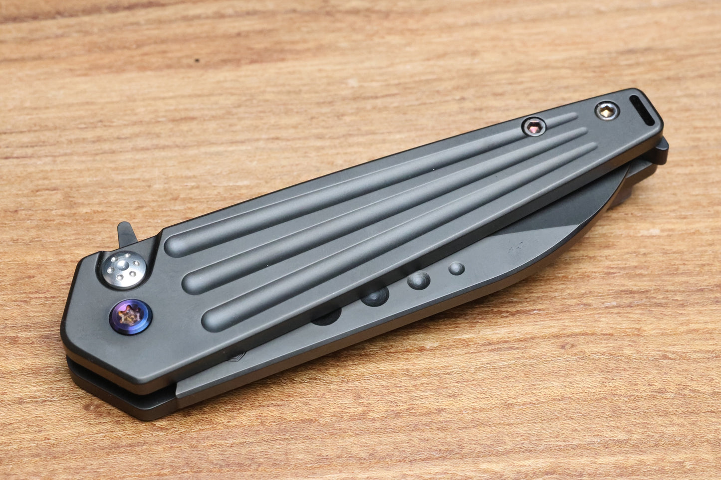 MEDFORD NOSFERATU PVD TITANIUM FLIPPER PVD S45VN BLADE (PREOWNED)