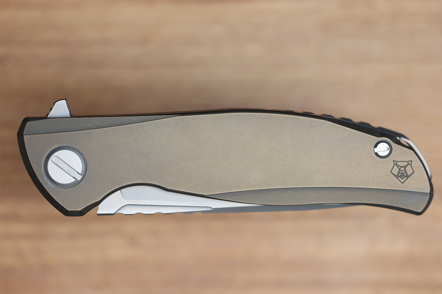 SHIROGOROV F95 ZERO - M390 BLADE - BRONZE TITANIUM HANDLE - MRBS